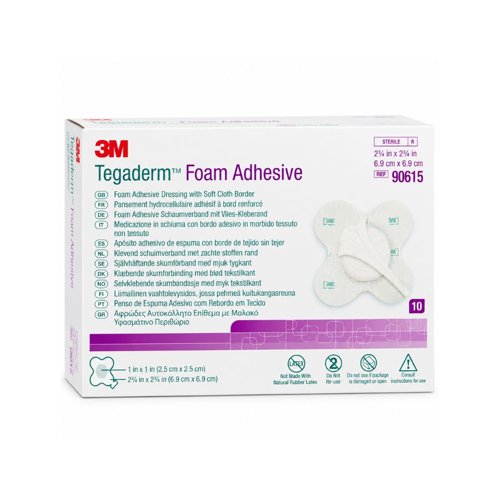 6.9cm x 6.9cm 3M Tegaderm Foam Adhesive Dressing