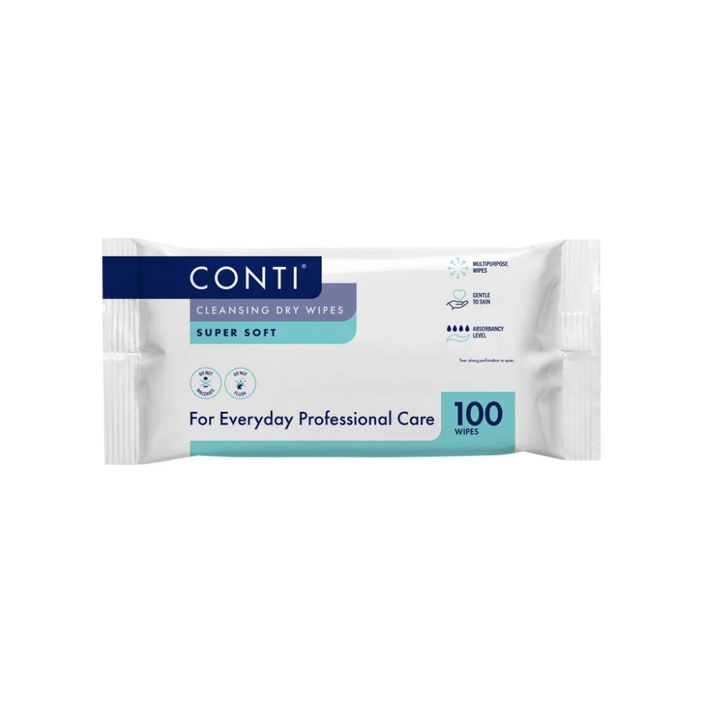 Toallitas secas de limpieza para pacientes grandes Conti Supersoft de 30 cm x 36 cm