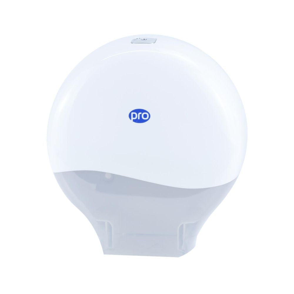 PRO Mini Jumbo Toilet Roll Dispenser White