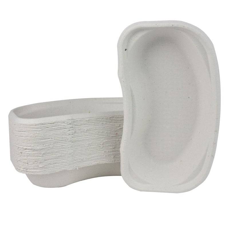 Platos desechables Teqler con forma de riñón, 25 x 14 x 4 cm