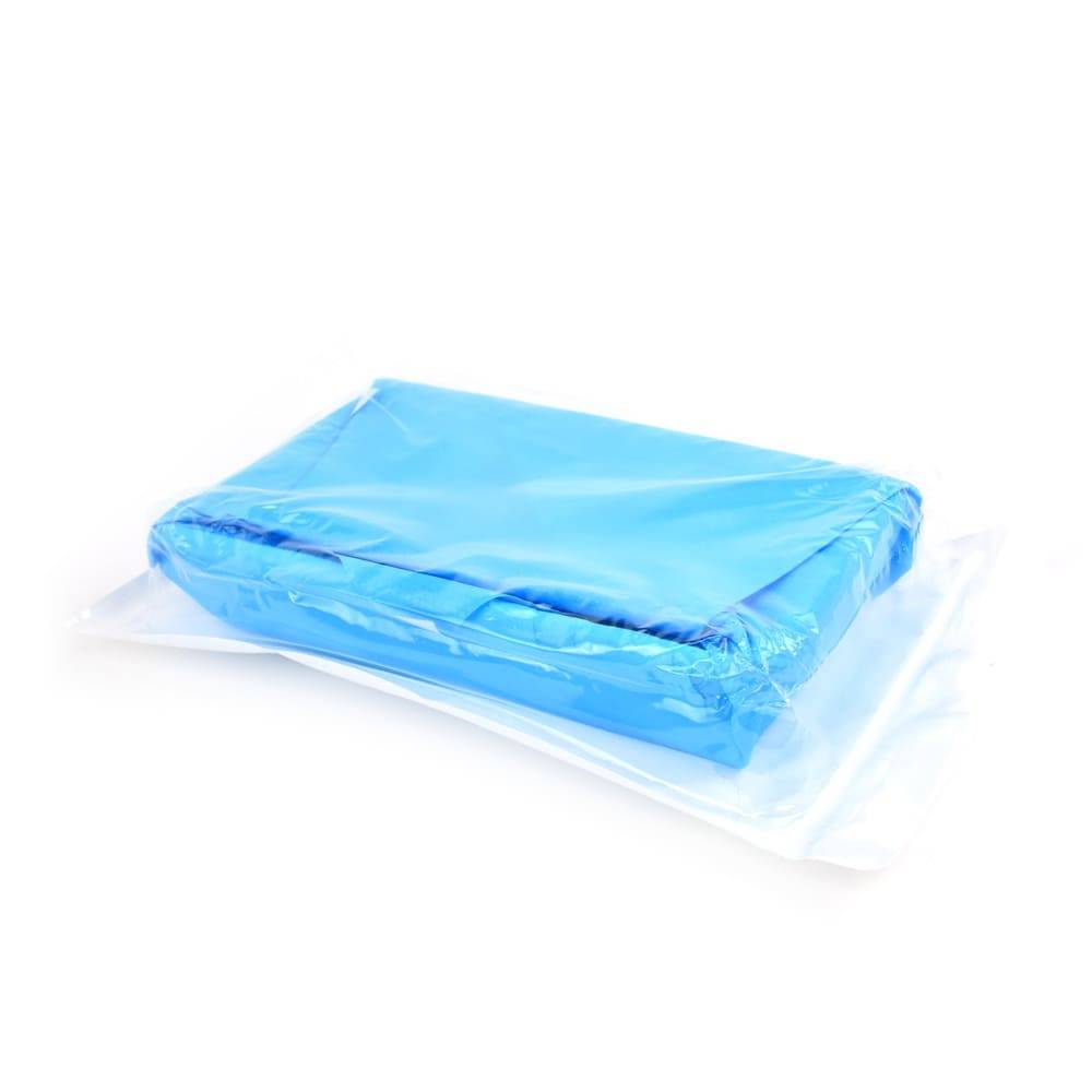 Sterile wound care pack sealed in blue drape and transparent packaging