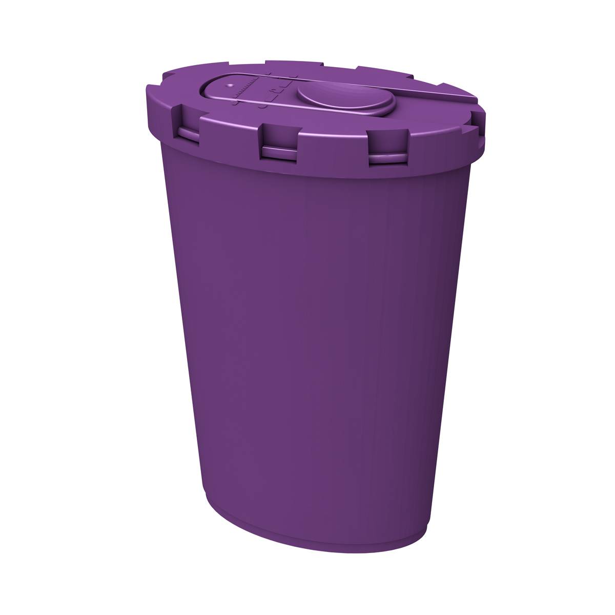 Contenedor compacto para objetos punzantes de color morado de 0,3 litros