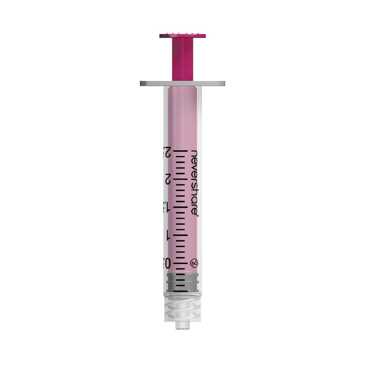 Jeringas con cierre Luer de 2,5 ml de color rosa de Nevershare