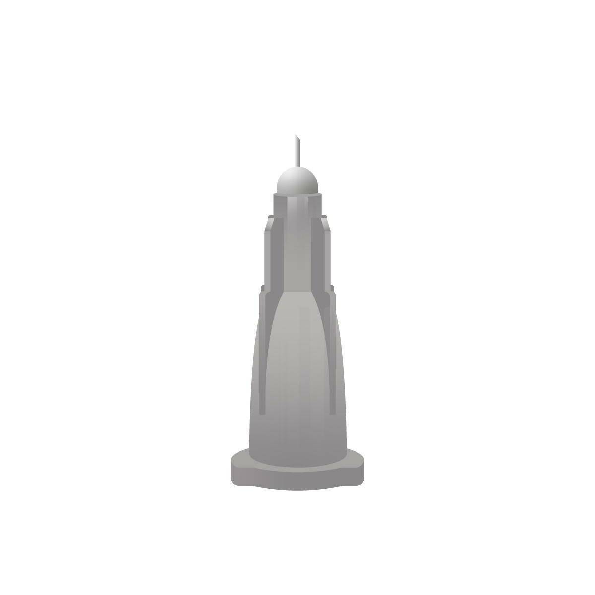 Microaguja Meso-relle gris de 27 g y 2,5 mm para microterapia