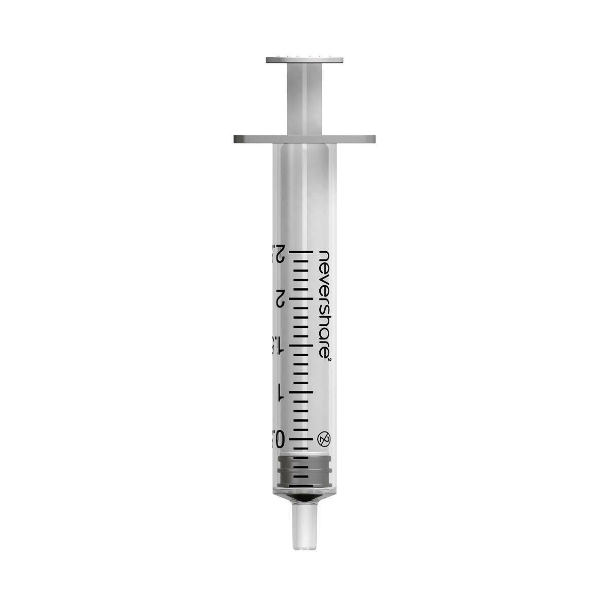 Jeringas Luer Slip blancas Nevershare de 2,5 ml