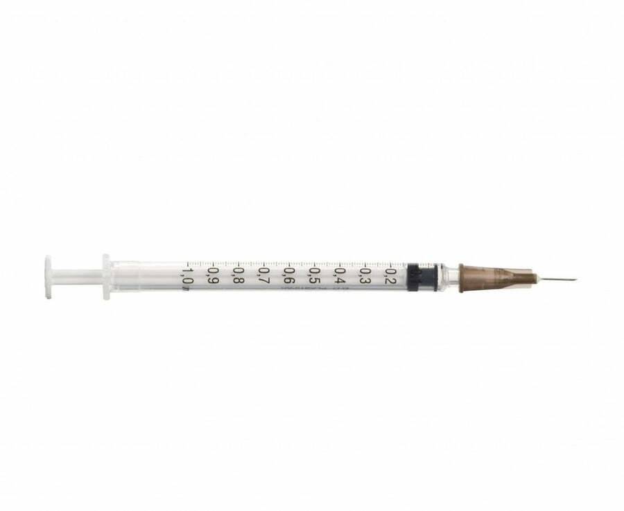 Jeringa y aguja BD Plastipak Luer Slip de 1 ml + 26 g de 3/8 de pulgada