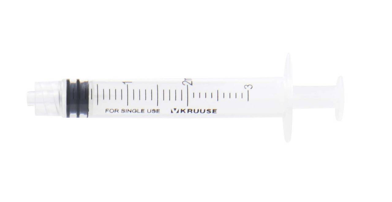 Jeringa desechable Luer Slip de 2/3 ml