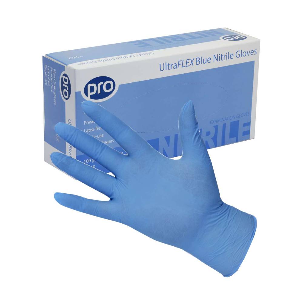 Guantes de nitrilo azul PRO UltraFLEX Caja de 100