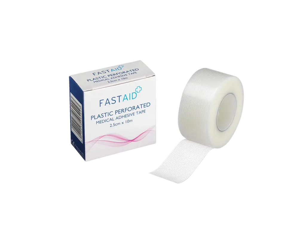 Cinta perforada de plástico Fast Aid de 2,5 cm x 10 m