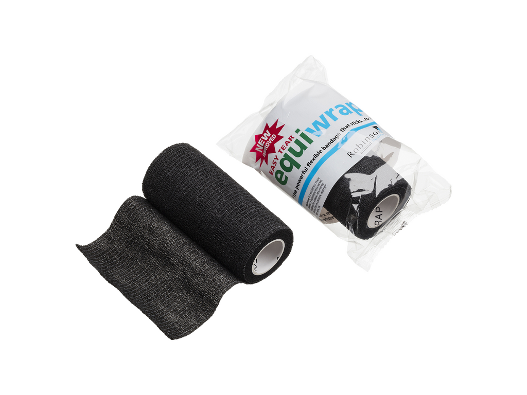 Venda cohesiva Equiwrap negra de 10 cm x 4,5 m