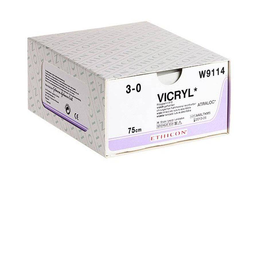 Sutura violeta Ethicon Vicryl de 75 cm
