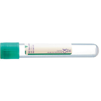 BD Vacutainer 10ml Tubos de extracción de sangre de plasma de heparina verde