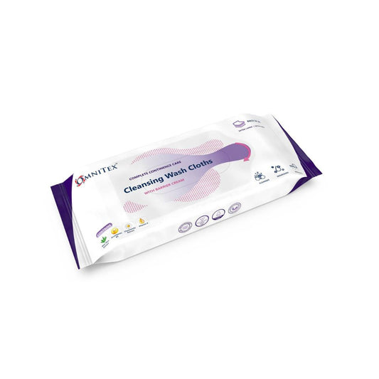 Paquete de 26 paños de lavado Omnitex con crema barrera