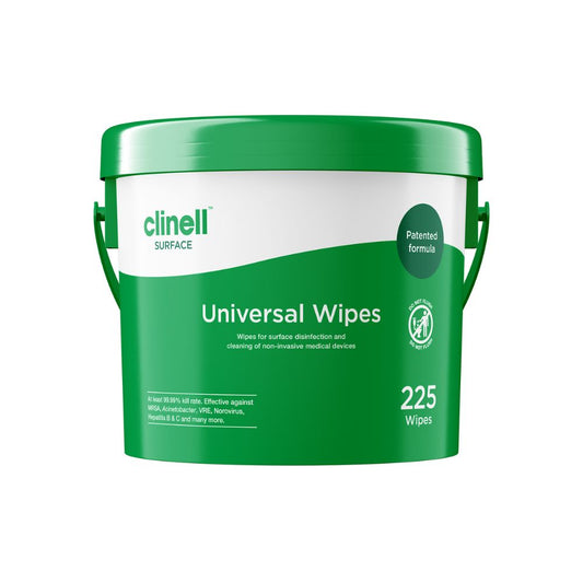 Toallitas universales Clinell, bote de 225 unidades