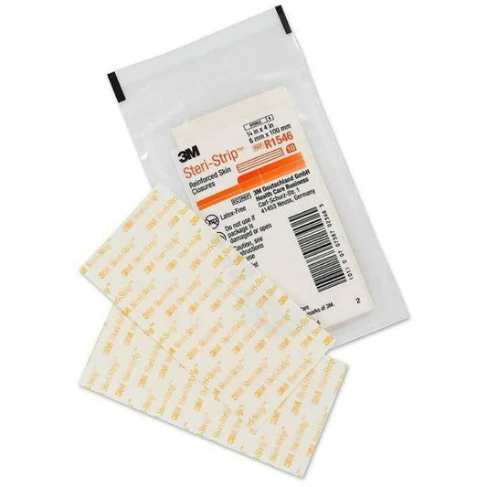 Cierres cutáneos reforzados Steri-Strip de 3M de 6 mm x 100 mm (paquete de 10)