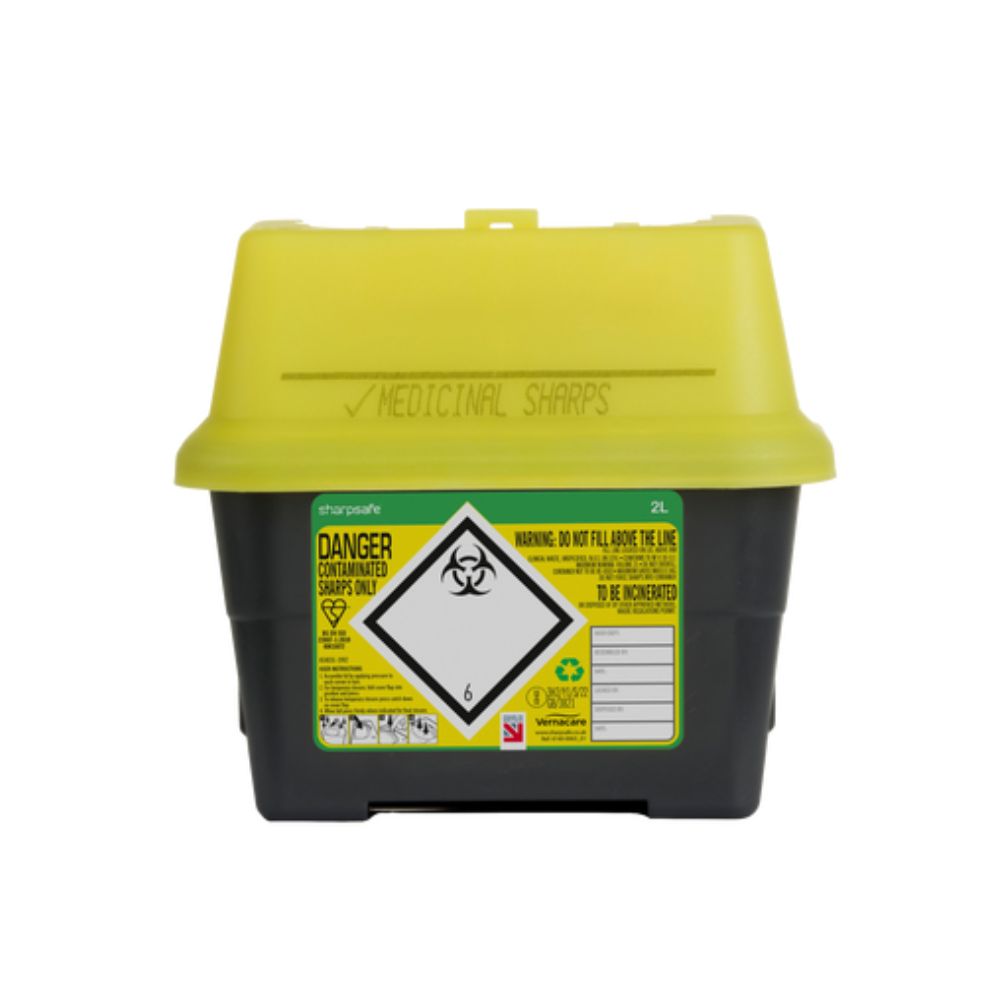 Contenedor de Punzantes Amarillo Sharpsafe de 2 Litros