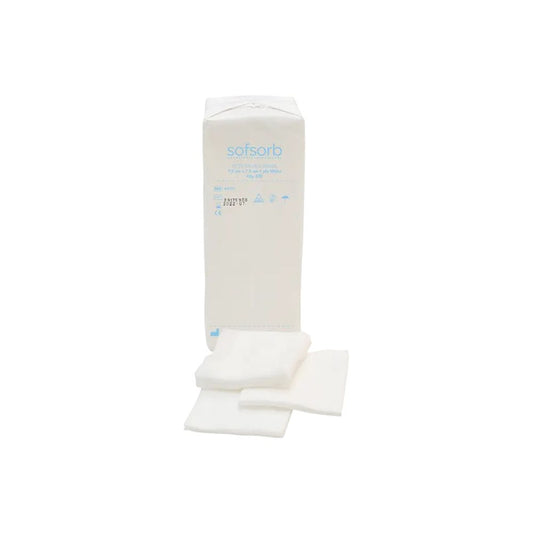 Hisopos no tejidos Sofsorb de 4 capas, 7,5 cm x 7,5 cm, paquete de 200