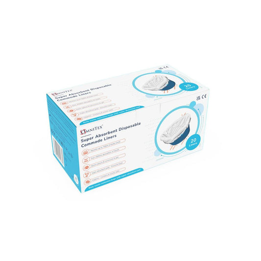 Omnitex - Forros desechables para inodoro/baño, 2500 ml, caja de 20