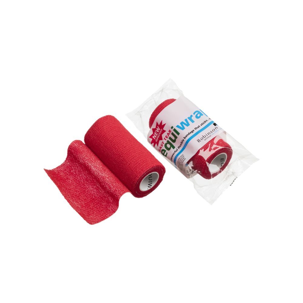Venda cohesiva Equiwrap roja de 10 cm x 4,5 m