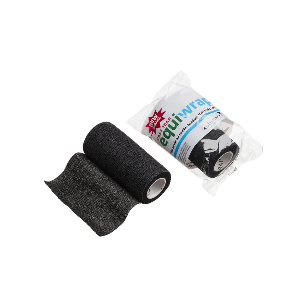 Venda cohesiva Equiwrap negra de 10 cm x 4,5 m