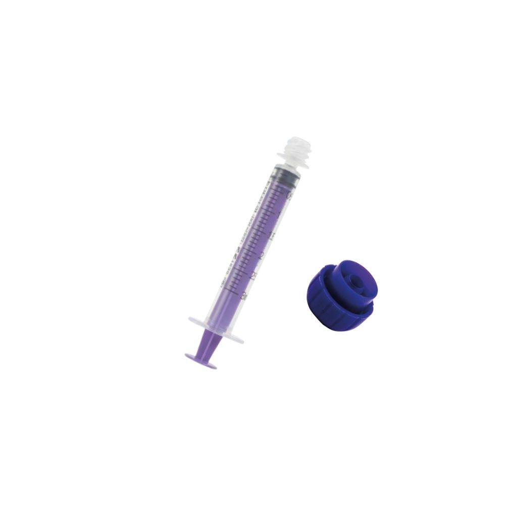 Jeringa desechable de baja dosis ISOSAF de 3 ml con ENFit y tapa de ajuste a presión