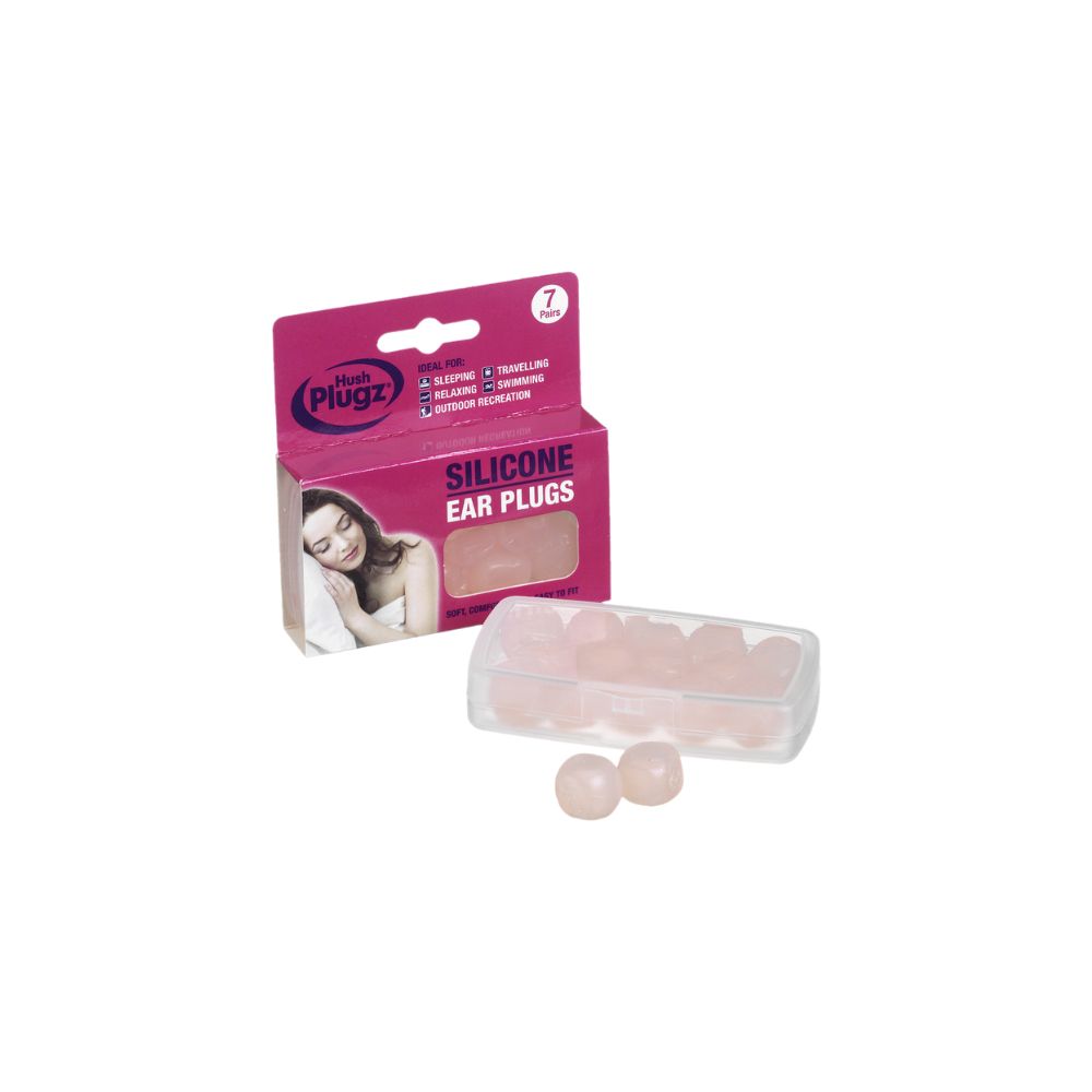 7 Pares de Tapones para los Oídos de Silicona UKMEDI Rosa