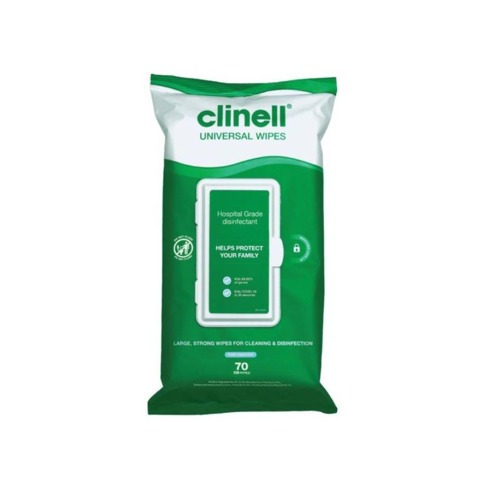 Toallitas universales Clinell, paquete de 70