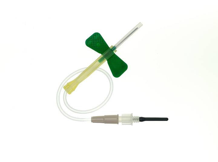 21g Verde 3/4 pulgada BD Vacutainer Safety Lok Recolección de sangre 18cm