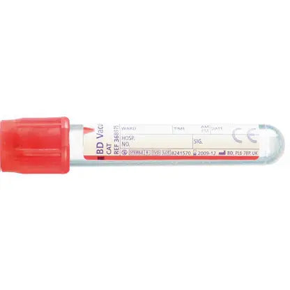 Tubos de extracción de sangre de suero rojo BD Vacutainer de 4 ml