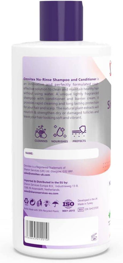 Champú y Acondicionador Sin Enjuague Omnitex 500ml