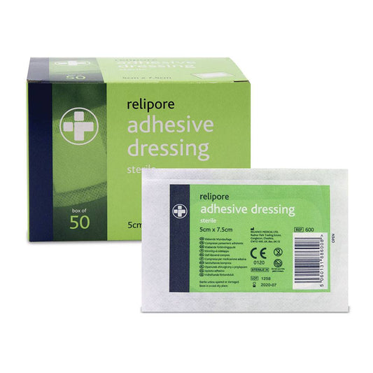 Apósitos adhesivos Relipore de 5 cm x 7,5 cm, paquete de 50