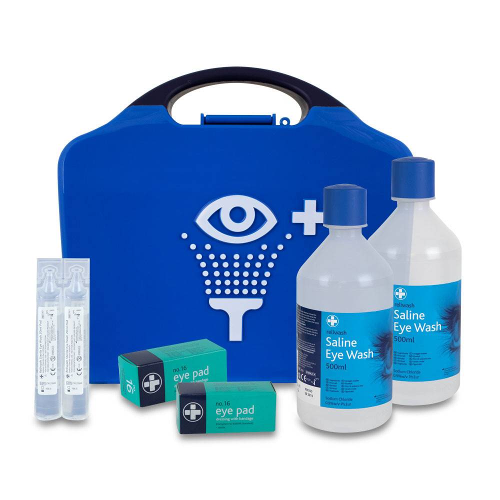 Double Eye Wash Station in Blue Aura3 Box - UKMEDI