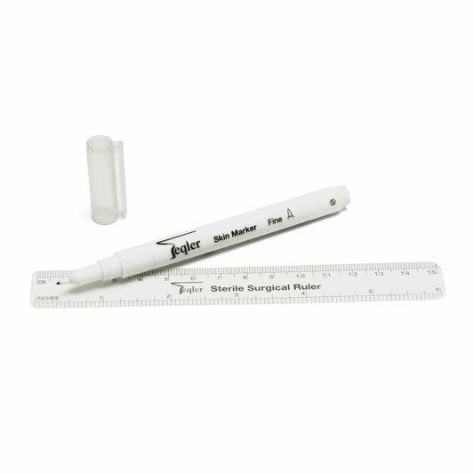 Marcador de piel estéril fino de 0.5 mm con regla