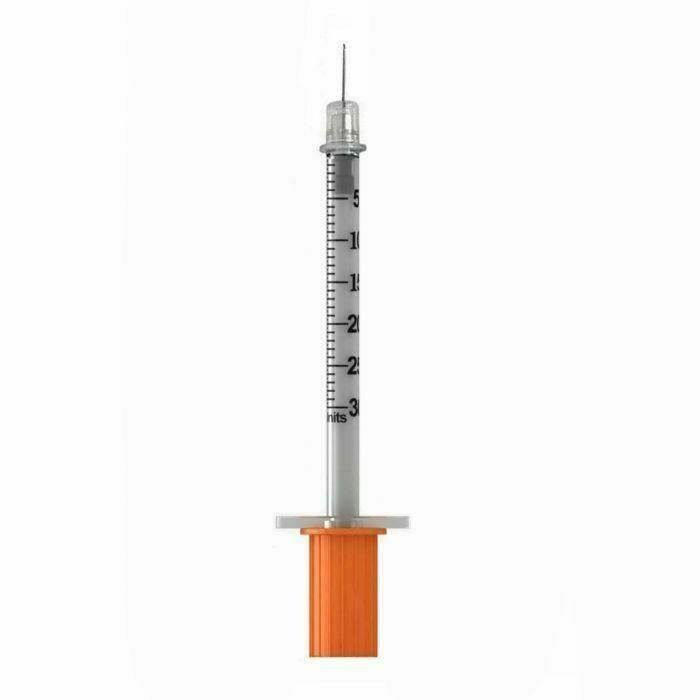 Jeringa y aguja microfina BD de 0,3 ml, 30 g y 8 mm u100