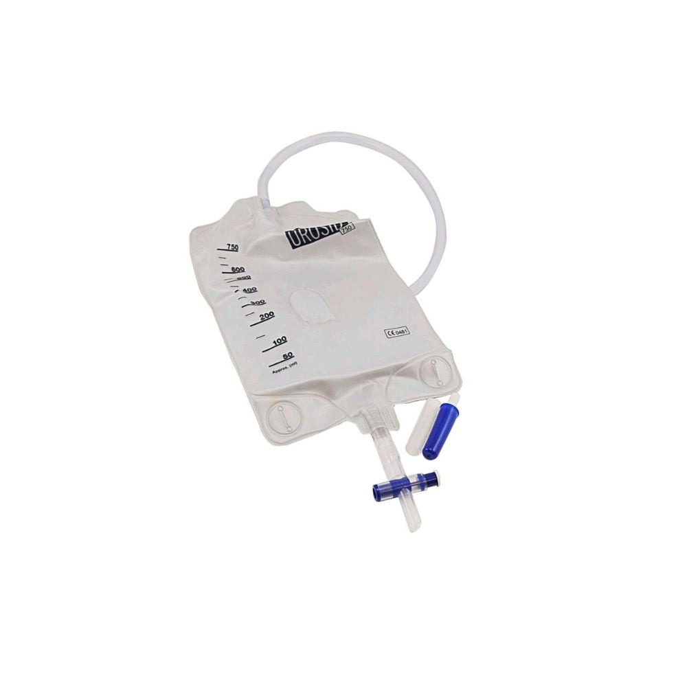 750ml UROSID Non-Sterile Leg Bag with Single Chamber Pack of 10