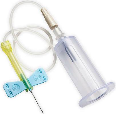 Juego de extracción de sangre BD Vacutainer Safety Lok azul de 23 g, tubo de 12"