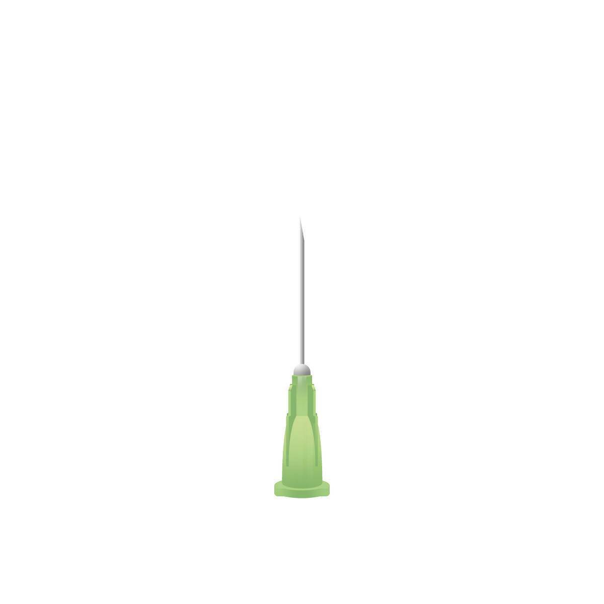 Agujas de microlanza BD de 1 pulgada y 21 g de color verde