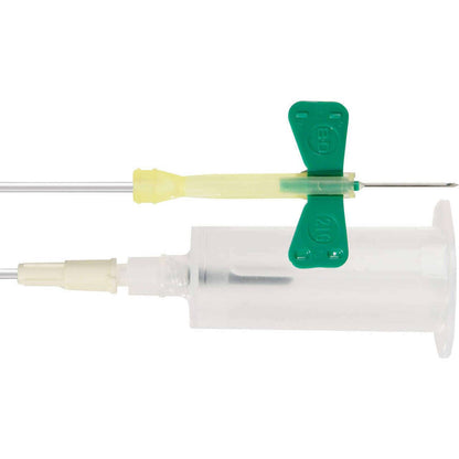 Juego de extracción de sangre BD Vacutainer Safety Lok de 21 g, tubo de 7 pulgadas, color verde