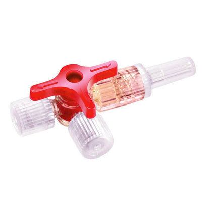 Discofix-3 Llave De Paso Roja De Tres Vías BBraun