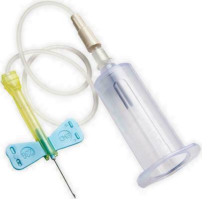 Juego de extracción de sangre BD Vacutainer Safety Lok azul de 23 g, tubo de 7"