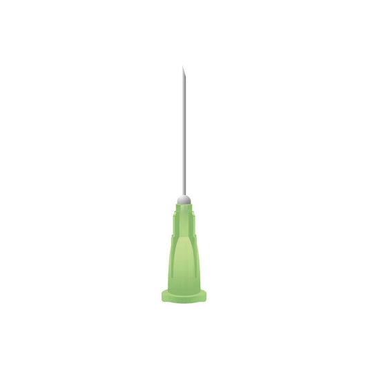 Agujas Terumo verdes de 21 g y 1 pulgada