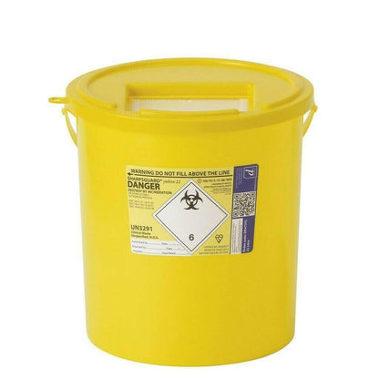 Contenedor para objetos punzantes amarillo Sharpsguard de 22 litros