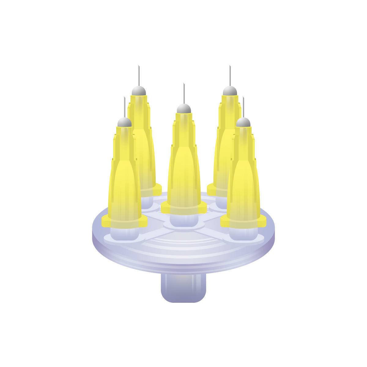 Inyector múltiple circular meso-relle amarillo de 30 g de 4 mm x 5 – UKMEDI
