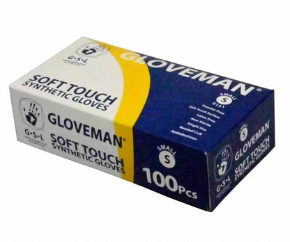 Guantes sintéticos blancos sin polvo Gloveman