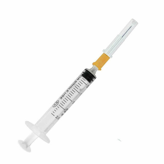 2ml/cc syringe with orange 25 gauge x 20 MEDI-Orange-20 UKMEDI.CO.UK