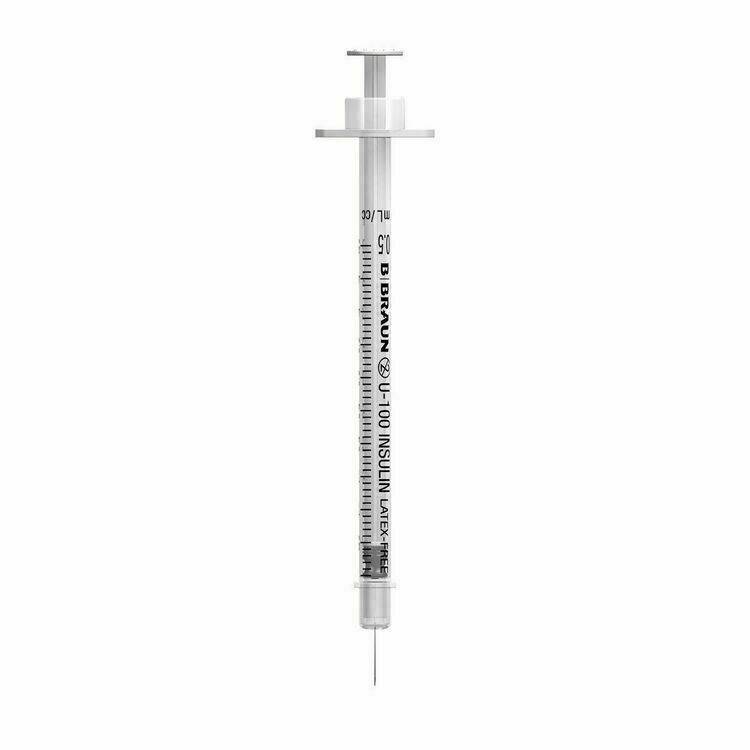 Jeringa de aguja fija BBraun Omnican de 0,5 ml, 30 g, 12 mm, u100