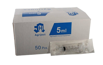 Jeringa Agriject de 5 ml con punta central Luer Slip