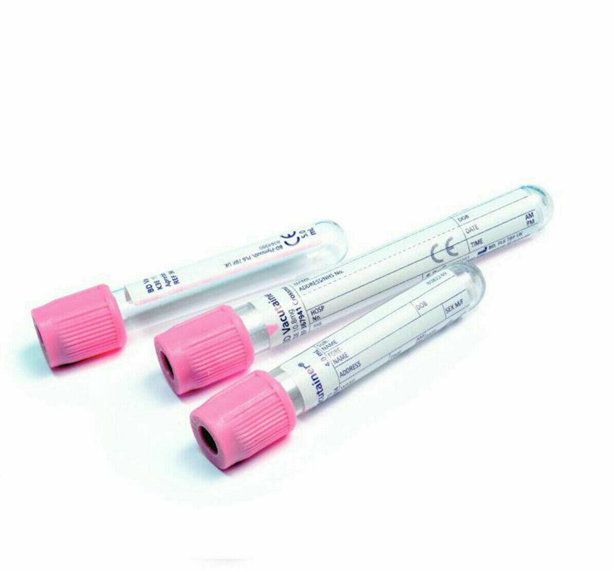 Tubos de extracción de sangre BD Vacutainer 6ml K2E EDTA rosa