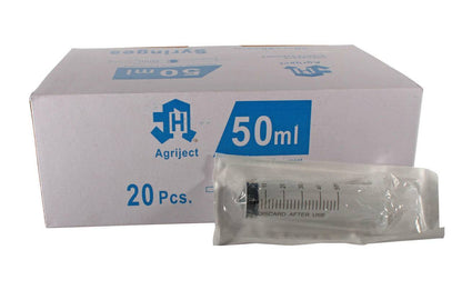 Jeringa Agriject de 50 ml con punta lateral Luer Slip