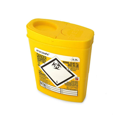 Contenedor para objetos punzantes amarillo Sharpsafe Frontier de 0,3 litros